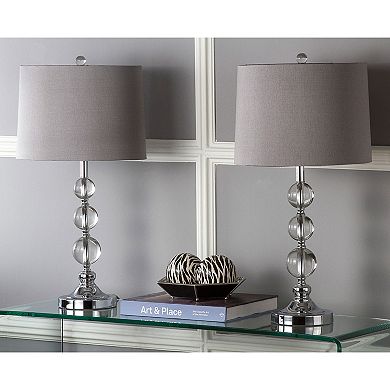 Safavieh 2-piece Keeva Crystal Ball Table Lamp Set