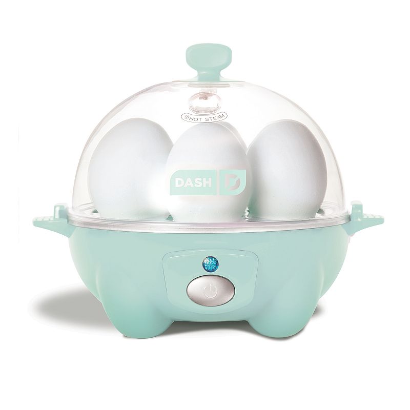 DASH Rapid Egg Cooker: 6 Egg Capacity Electric Egg Cooker for Hard Boiled Eggs  Poached Eggs  Scrambled Eggs  or Omelets with Auto Shut Off Feature - Aqua  5.5 Inch (DEC005AQ)