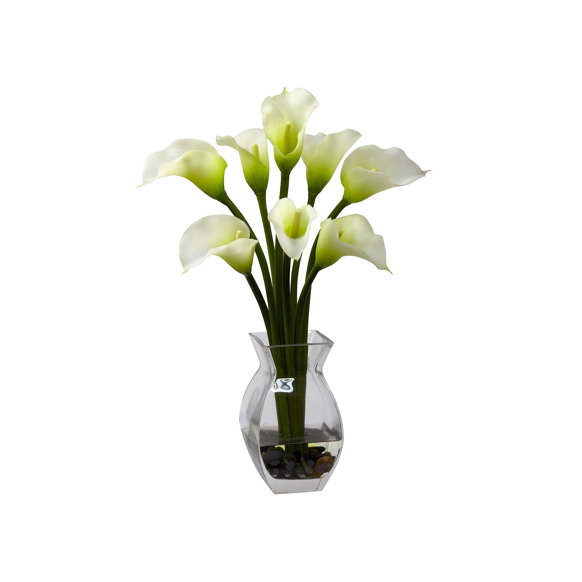 nearly natural Classic Calla Lily Floral Arrangement, Ivory