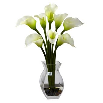 nearly natural Classic Calla Lily Floral Arrangement