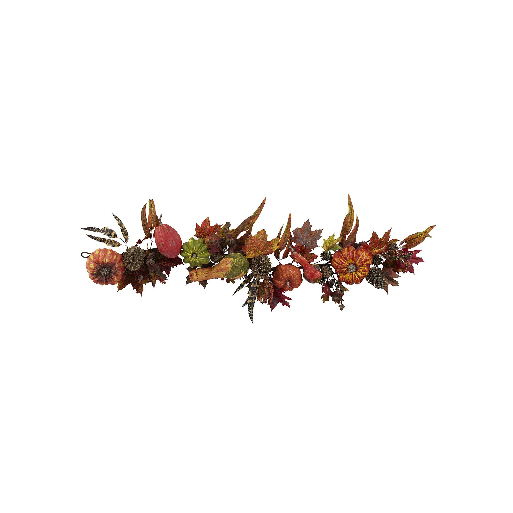nearly natural Artificial Pumpkin & Gourd Garland, Red
