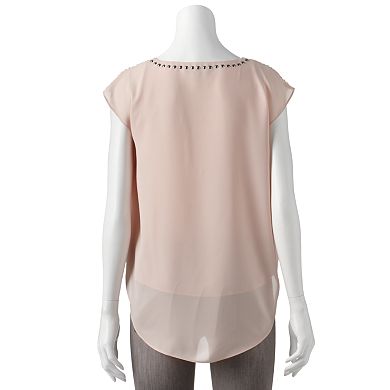 Women's Jennifer Lopez Embellished Chiffon Top