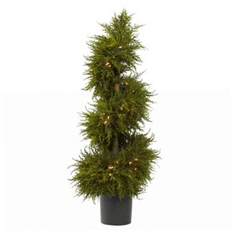 nearly natural Pre-Lit Cedar Spiral Topiary - Indoor