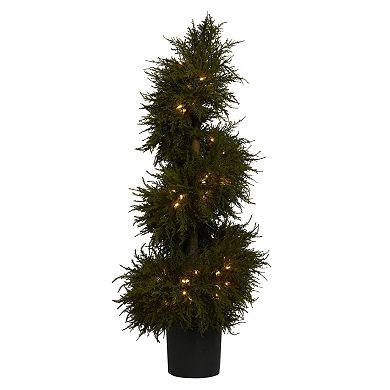 nearly natural Pre-Lit Cedar Spiral Topiary - Indoor