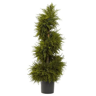 nearly natural Pre-Lit Cedar Spiral Topiary - Indoor