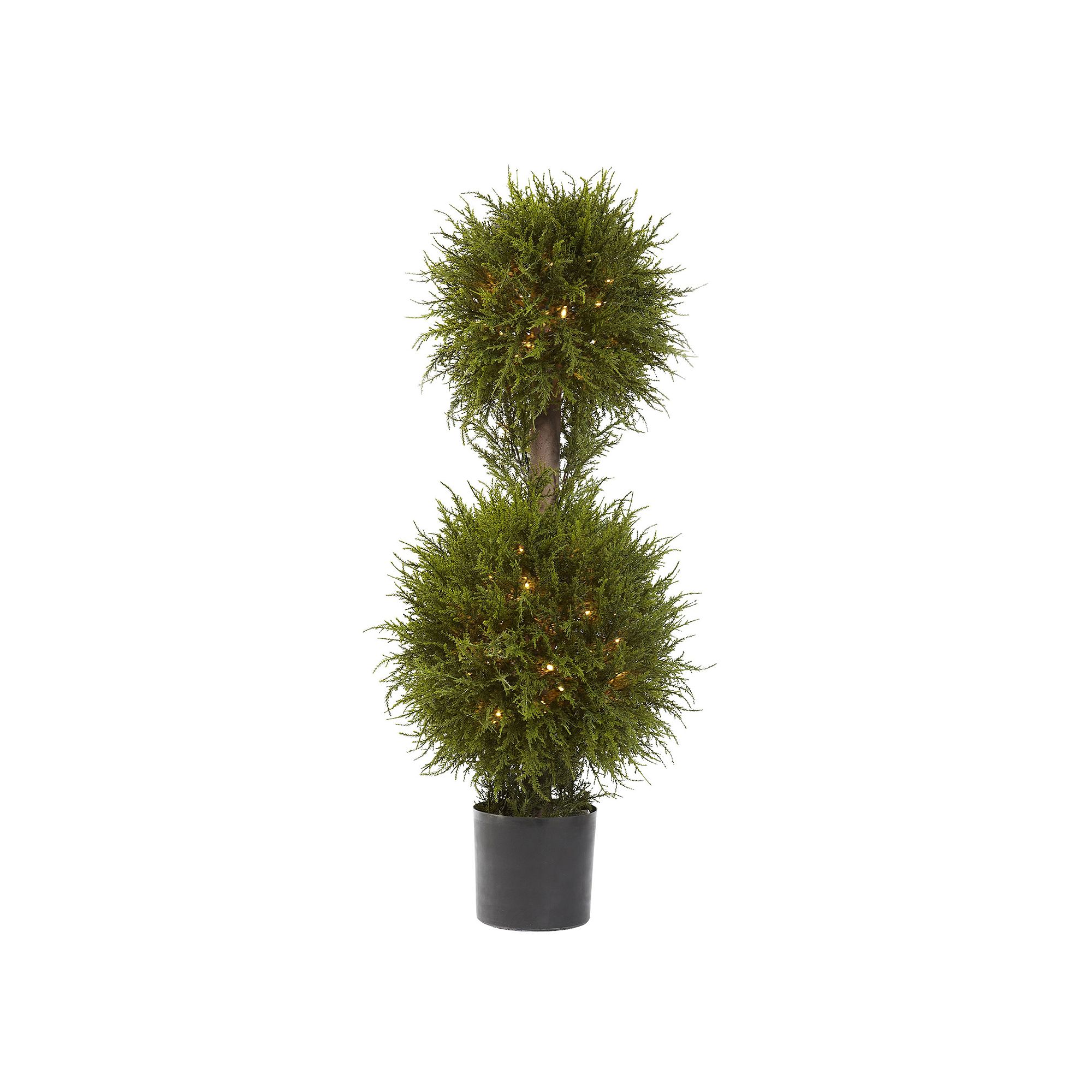 nearly natural Pre-Lit Cedar Topiary - Indoor, Green