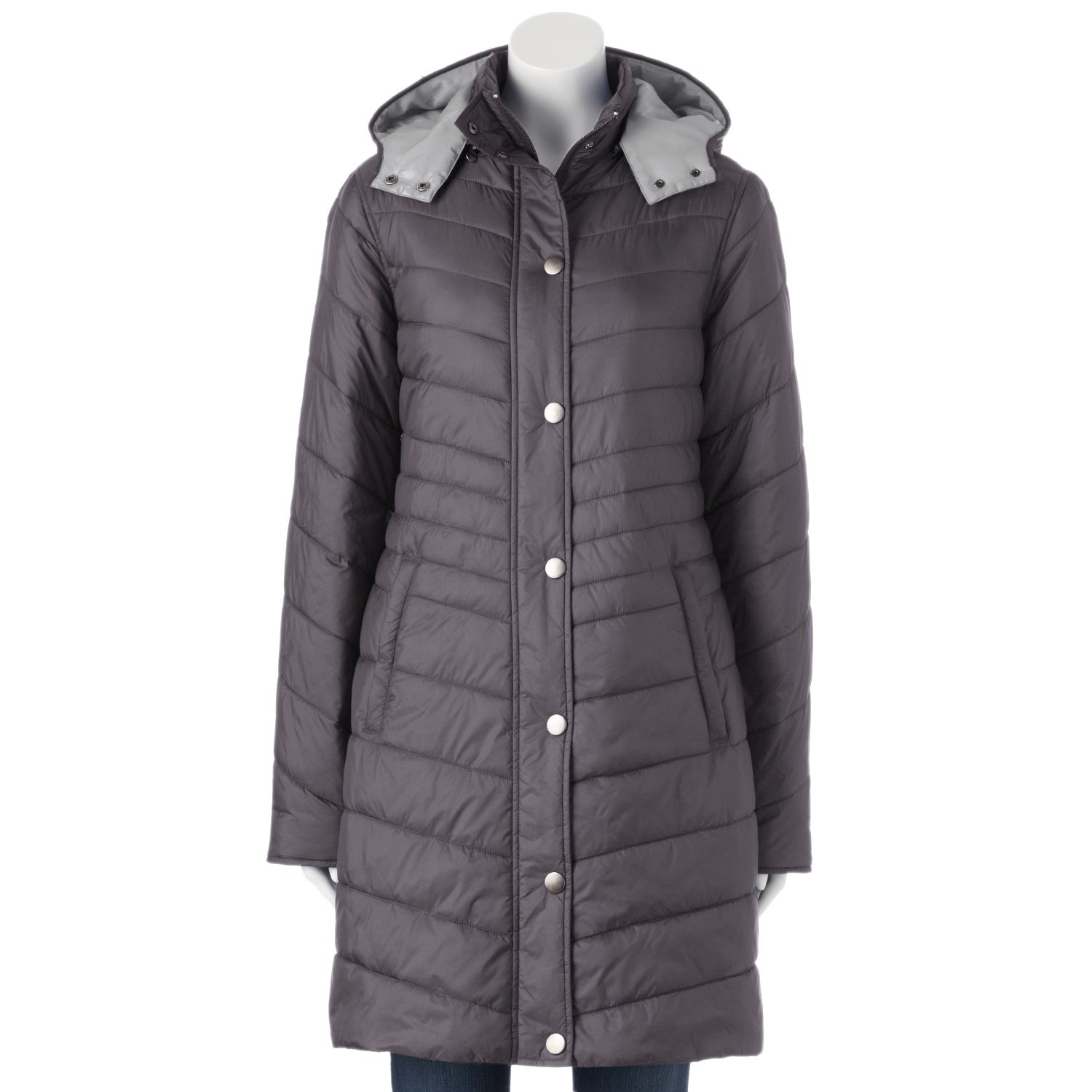 women's tek gear hooded quilted jacket