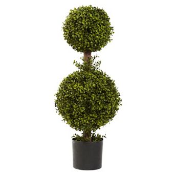 nearly natural Boxwood Double Topiary