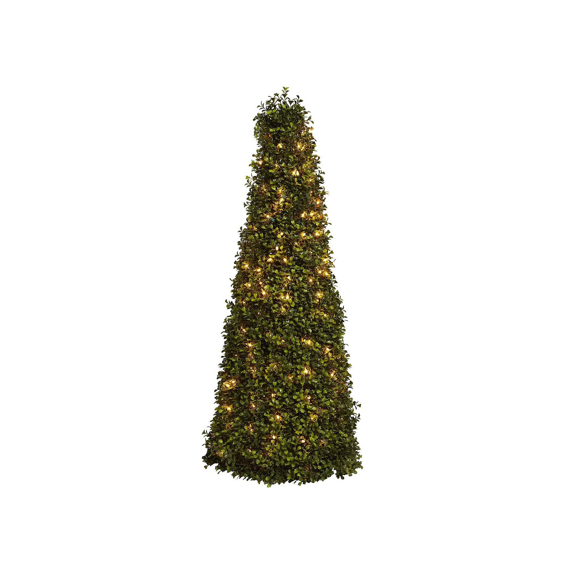 nearly natural Pre-Lit Boxwood Cone - Indoor, Green