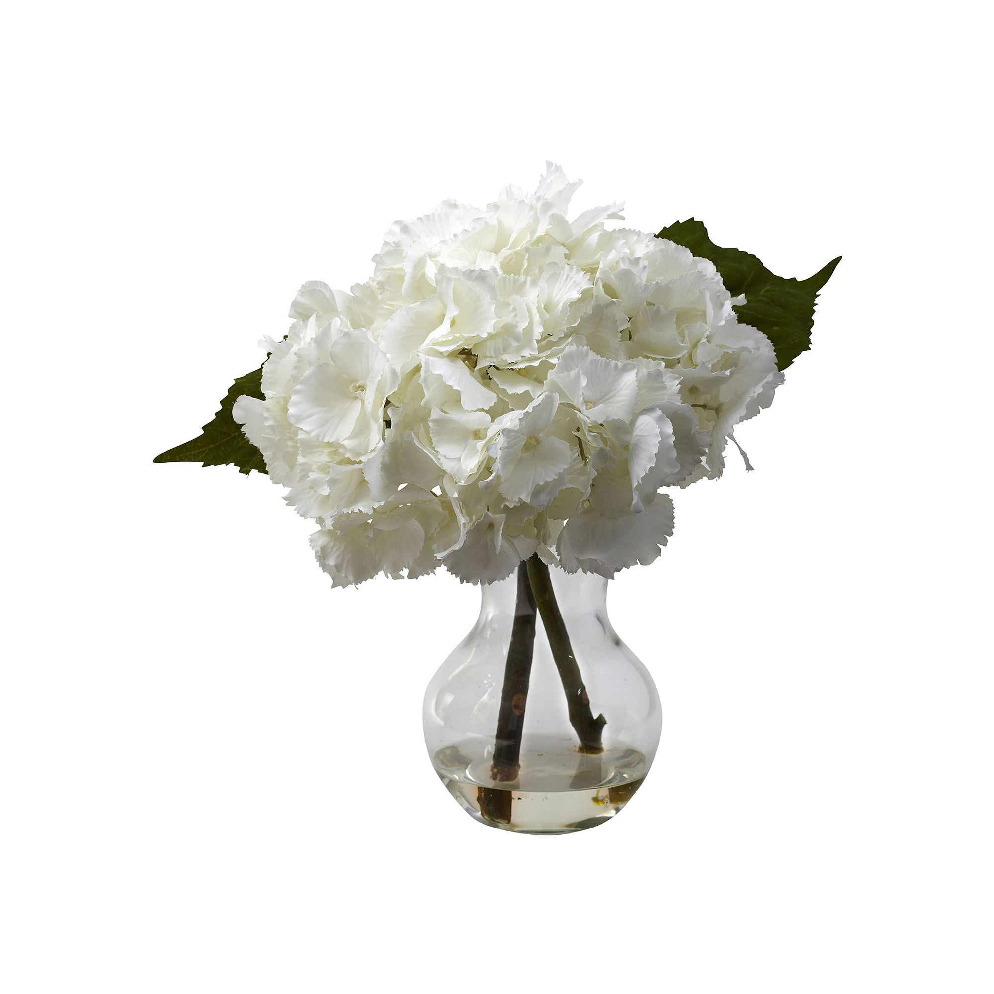 nearly natural Blooming Hydrangea Floral Arrangement, White