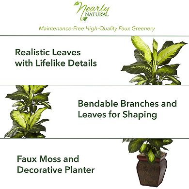 nearly natural 3 3/4-ft. Potted Dieffenbachia Plant