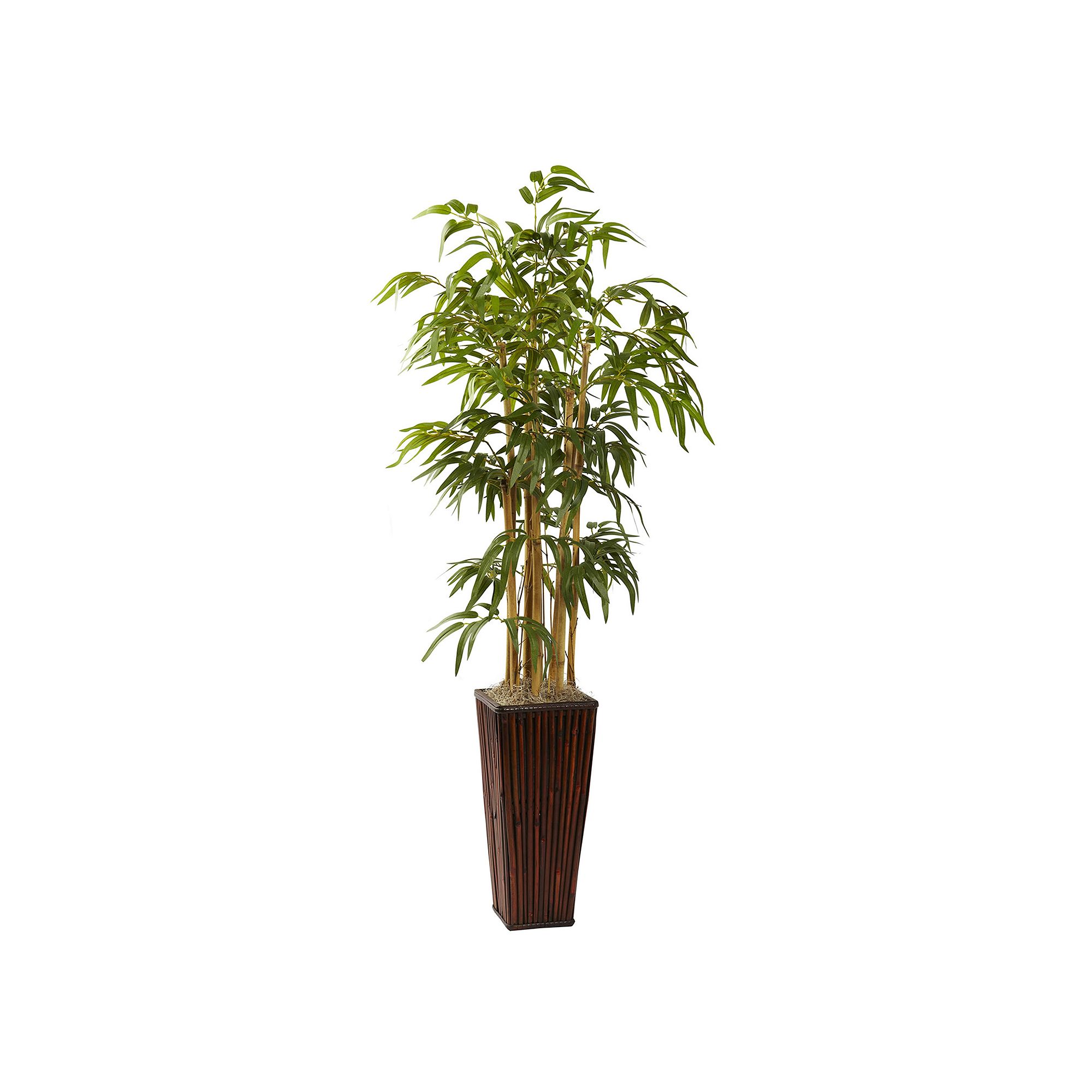 nearly natural 4-ft. Potted Bamboo Plant, Green