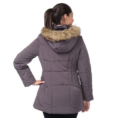 Women's Croft & Barrow® Hooded Quilted Parka