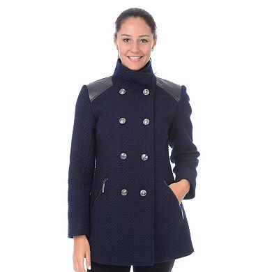 Women's Apt. 9® Boucle Double-Breasted Military Coat