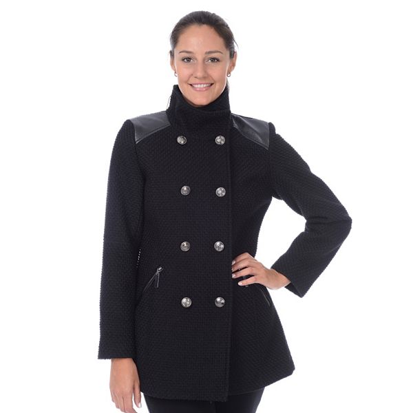 Women's Apt. 9® Boucle Double-Breasted Military Coat