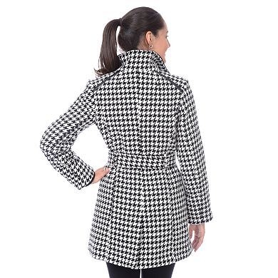 Women's Apt. 9® Houndstooth Tweed Trench Coat