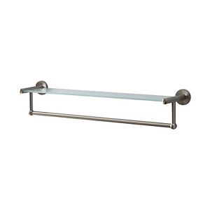 Neu Home Wall-Mounted Glass Shelf with Towel Bar