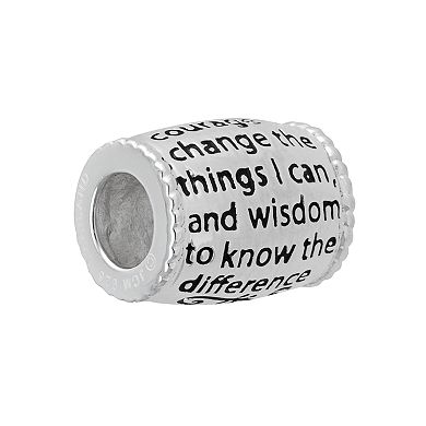 Jewelry of Faith Sterling Silver Serenity Prayer Bead