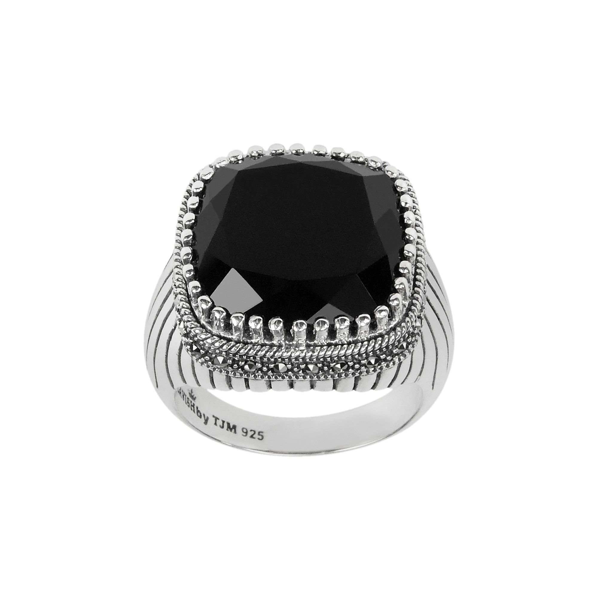 Lavish by TJM Sterling Silver Onyx Ring, Womens, Size: 8, Black