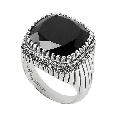 Lavish by TJM Sterling Silver Onyx Ring