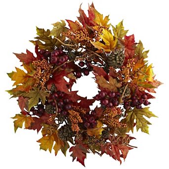 nearly natural Maple & Berry Wreath