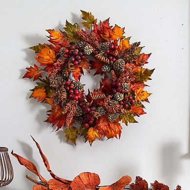 nearly natural Maple and Berry Wreath