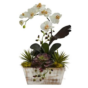 nearly natural Orchid & Succulent Arrangement