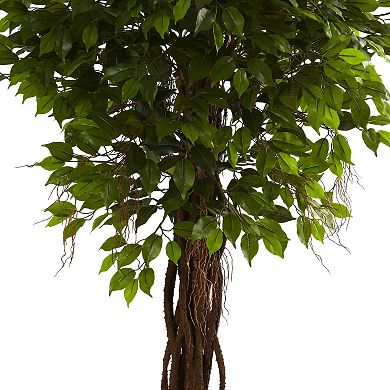 nearly natural 7 1/2-ft. Potted Ficus Tree - Indoor and Outdoor