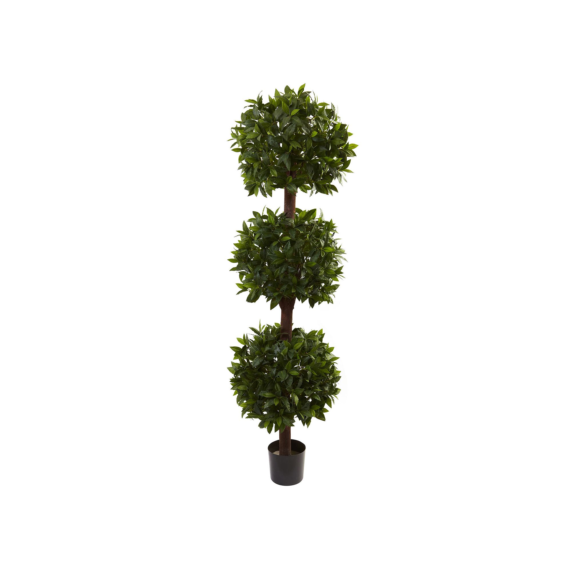 nearly natural 6 1/2-ft. Potted Sweet Bay Triple Ball Topiary - Indoor & Ou