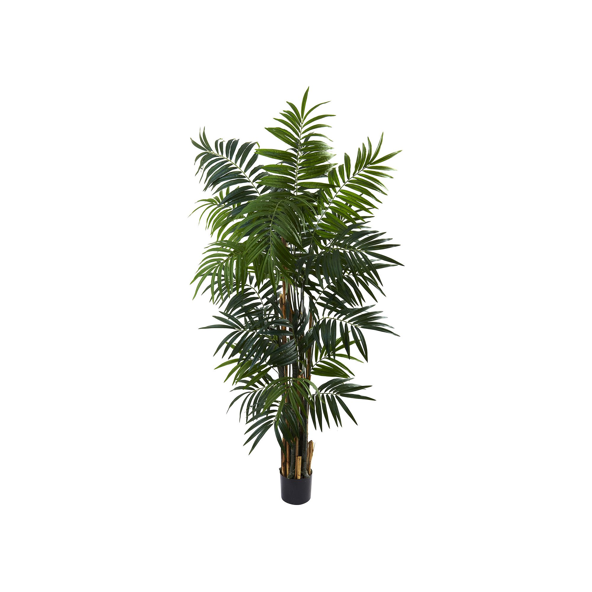 nearly natural 6-ft. Potted Bulb Areca Palm Tree, Green