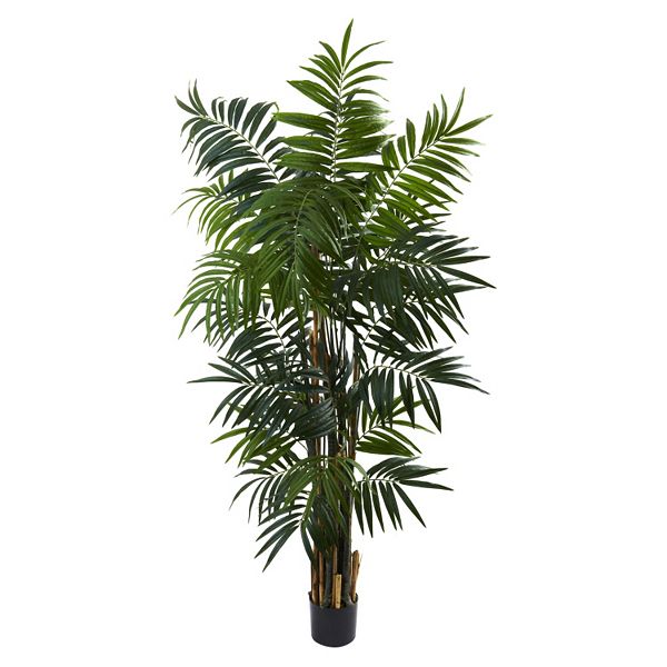 nearly natural 6-ft. Potted Bulb Areca Palm Tree