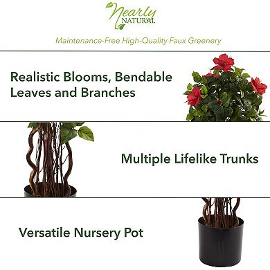 nearly natural 4-ft. Potted Hibiscus Tree