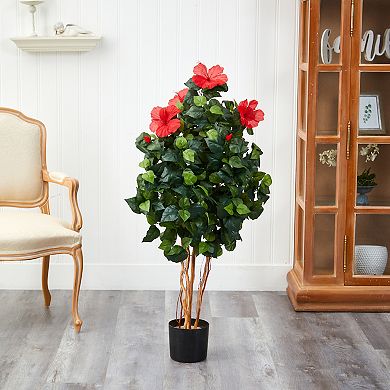 nearly natural 4-ft. Potted Hibiscus Tree