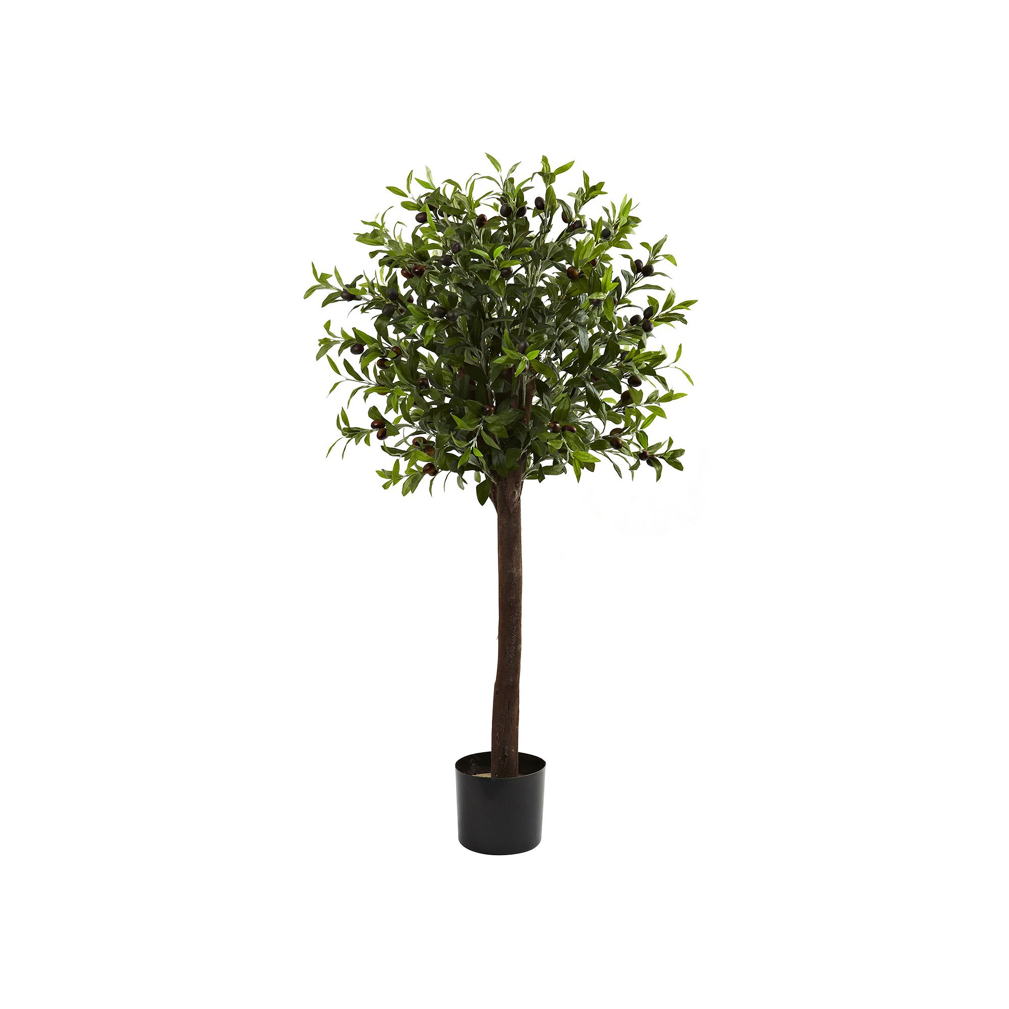 nearly natural 4-ft. Potted Olive Topiary, Green
