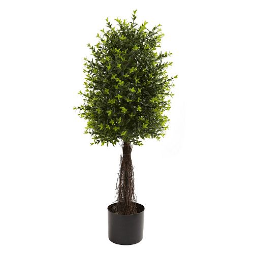 nearly natural 2.91-ft. Potted Ixora Topiary - Indoor and Outdoor
