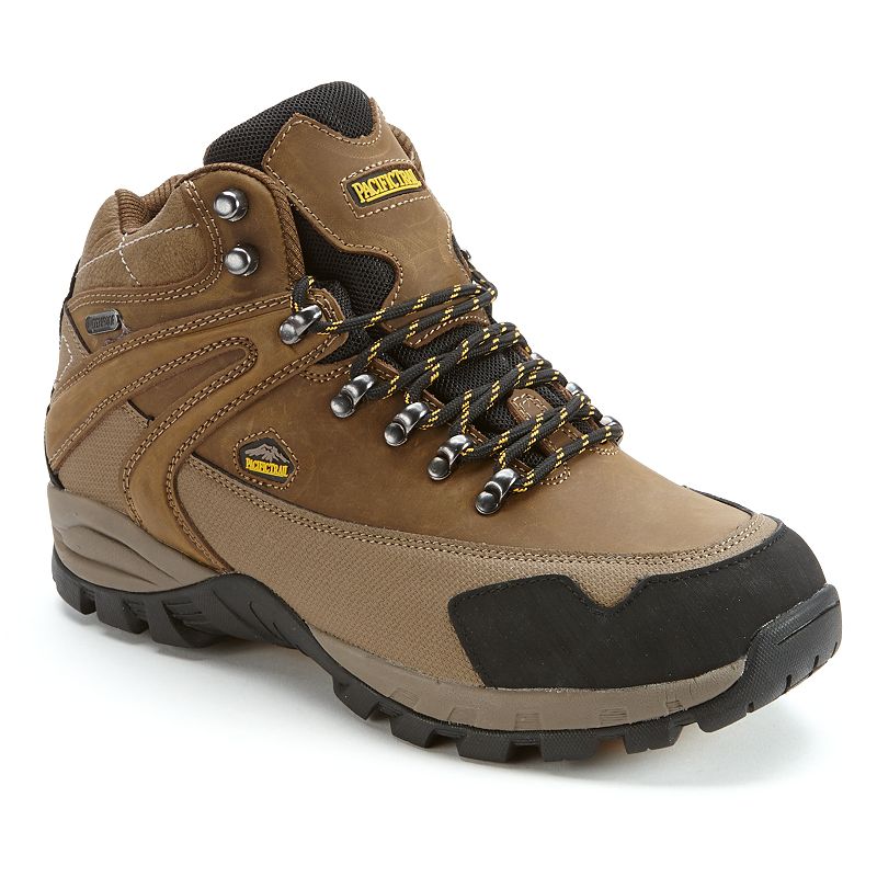 UPC 806434010574 product image for Pacific Trail Rainier Men's Waterproof Hiking Boots, Size: 10 Wide, Beig/Green | upcitemdb.com