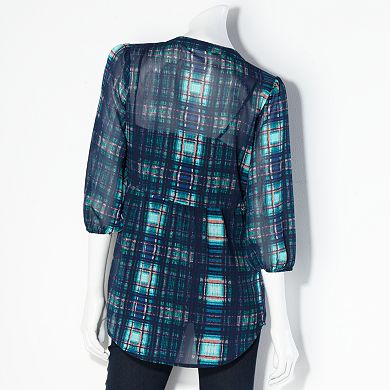 Princess Vera Wang Sheer Pintuck Top - Juniors