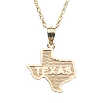 10k Gold "Texas" Pendant
