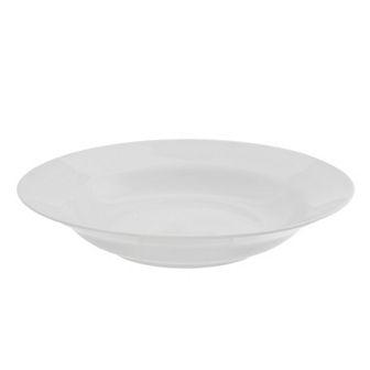 10 Strawberry Street Royal White 6 pc Rimmed Soup Bowl Set