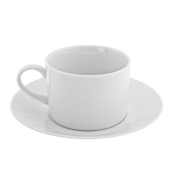 10 Strawberry Street Royal White 12 pc Cup & Saucer Set