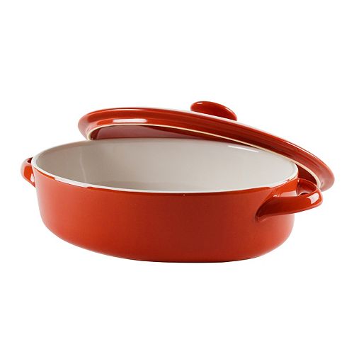 10 Strawberry Street Sienna Red 1.75qt. Covered Oval Baking Dish