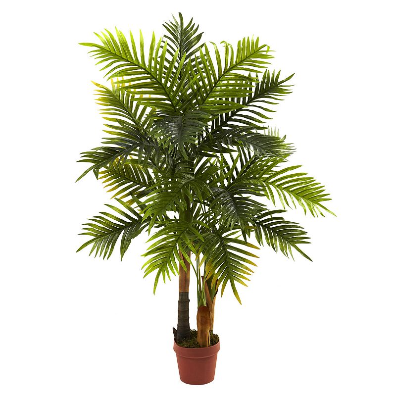 nearly natural 4-ft. Areca Palm Tree, Brown