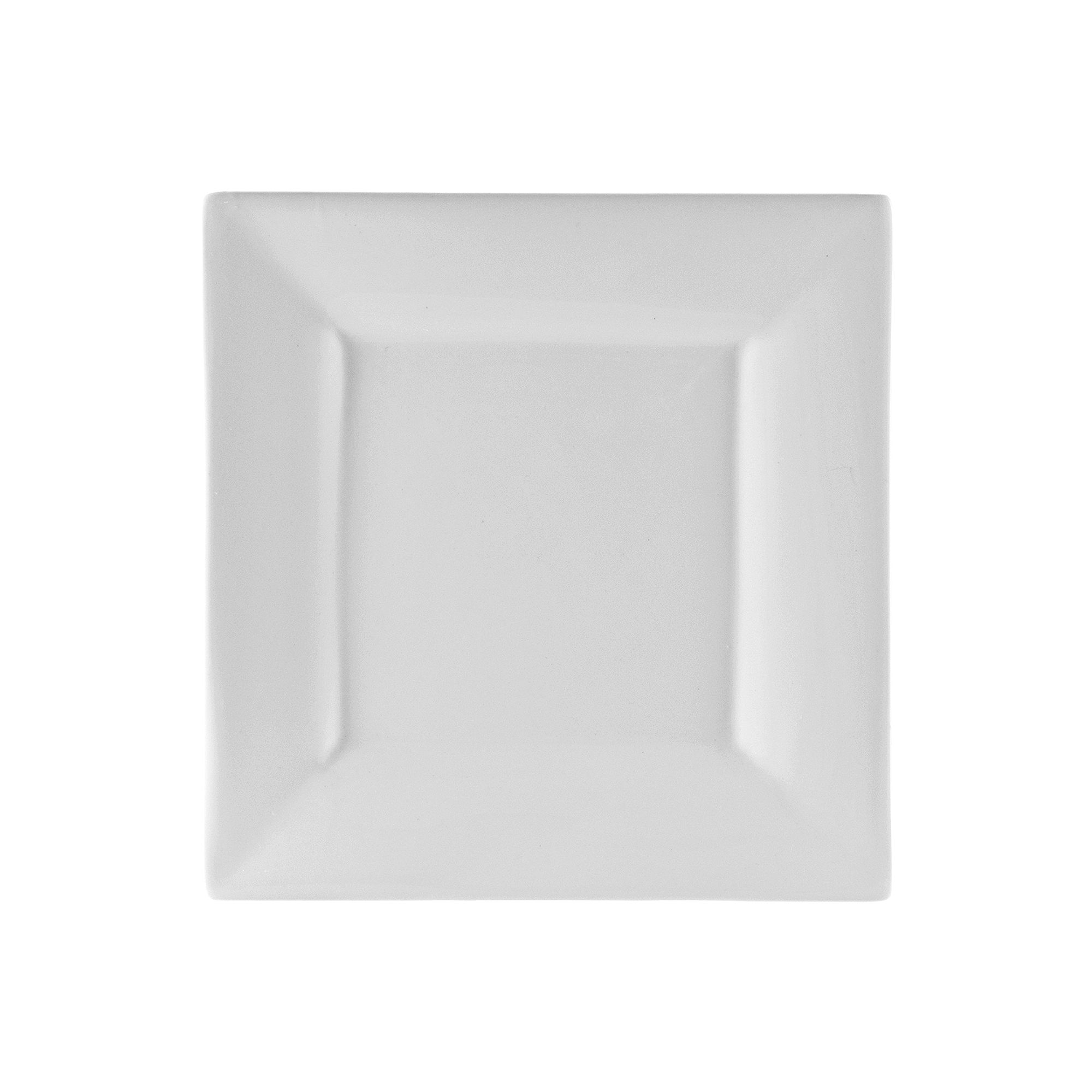 10 Strawberry Street Whittier Square 6-pc. Luncheon Plate Set, White