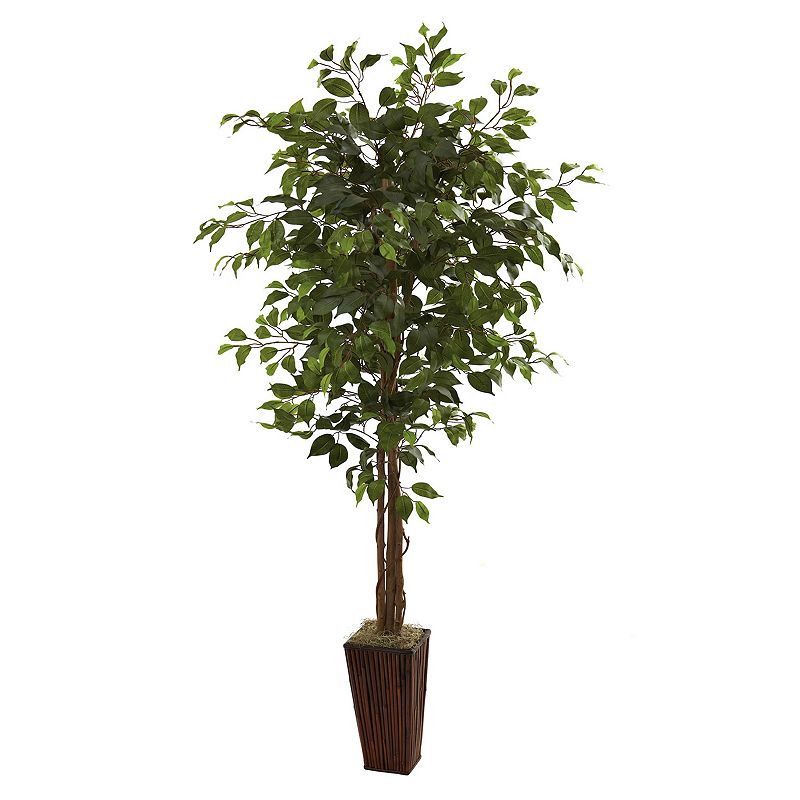 nearly natural 6-ft. Ficus Tree, Green