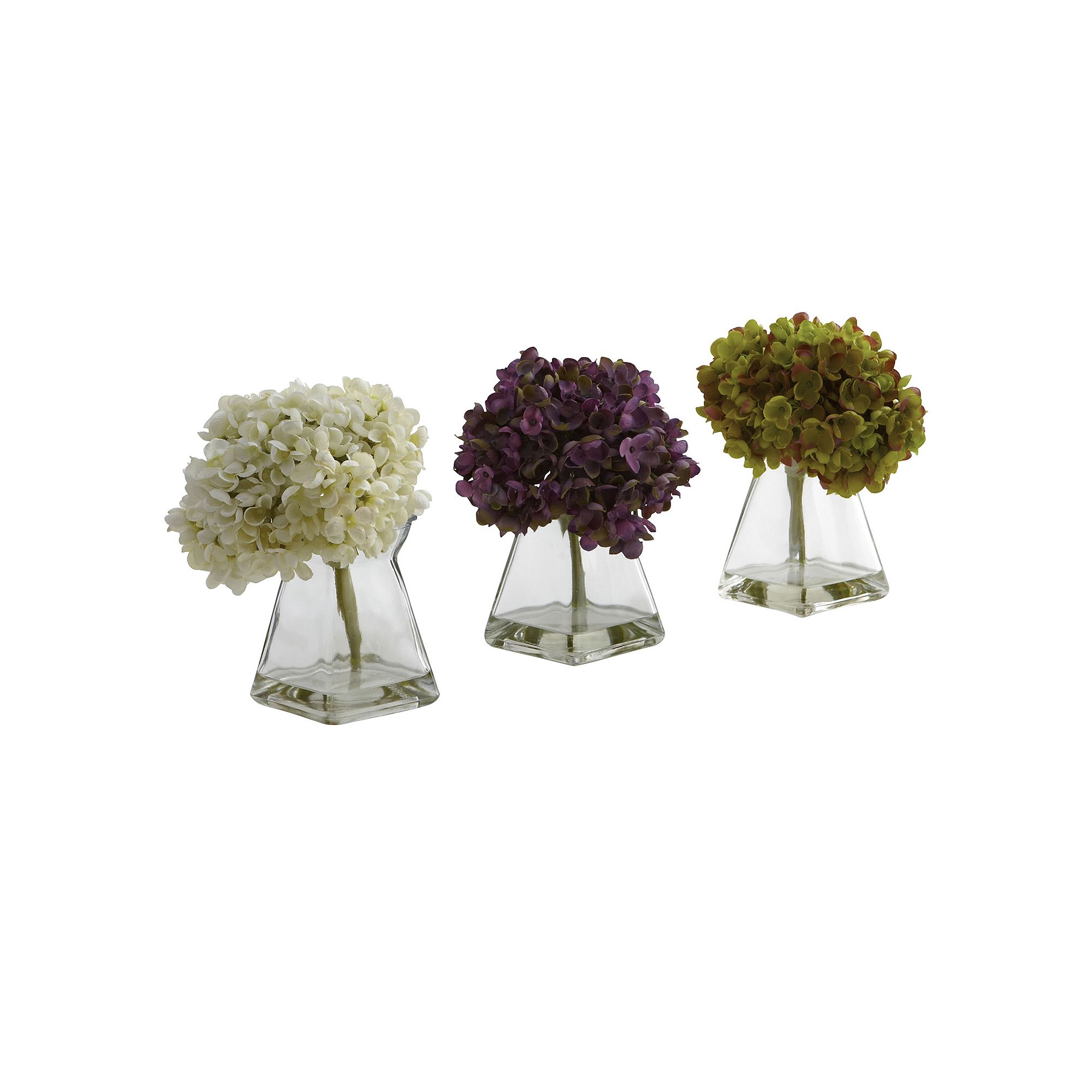 nearly natural 3-pc. Hydrangea Floral Arrangement Set, White
