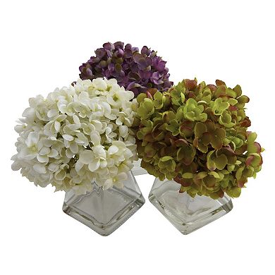 nearly natural 3-pc. Hydrangea Floral Arrangement Set