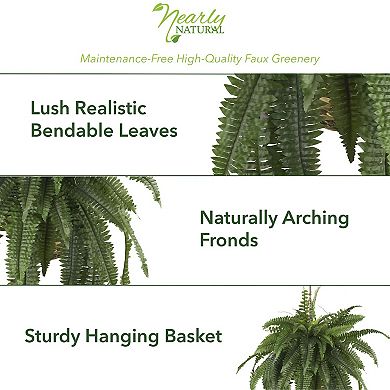 nearly natural Boston Fern Hanging Plant