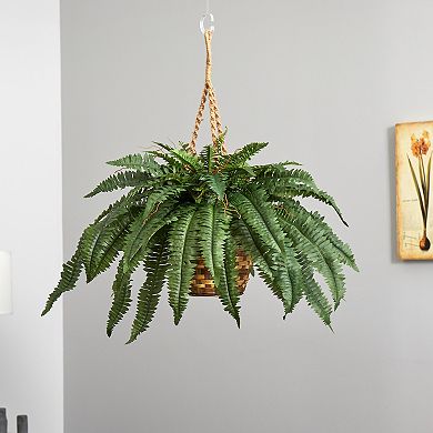 nearly natural Boston Fern Hanging Plant