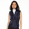 Women's Apt. 9® Quilted Faux-Leather Motorcycle Vest