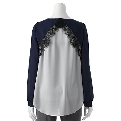 Apt. 9® Lace Chiffon Top - Women's